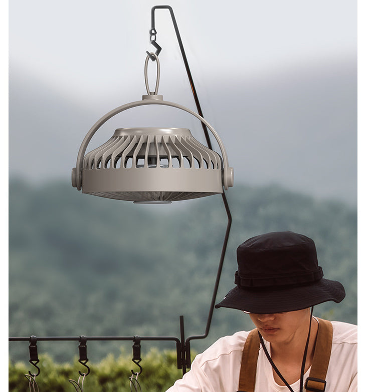 New Multi-Function Tripod Outdoor Camping Lighting Fan Intelligent Remote Control Timing Can Hang Small Fans